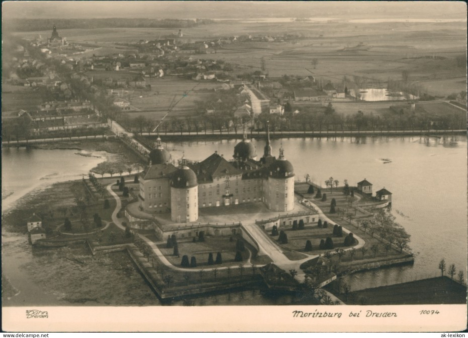 Ansichtskarte Moritzburg Luftbild Mit Stadt 1965 Walter Hahn:10074 - Moritzburg