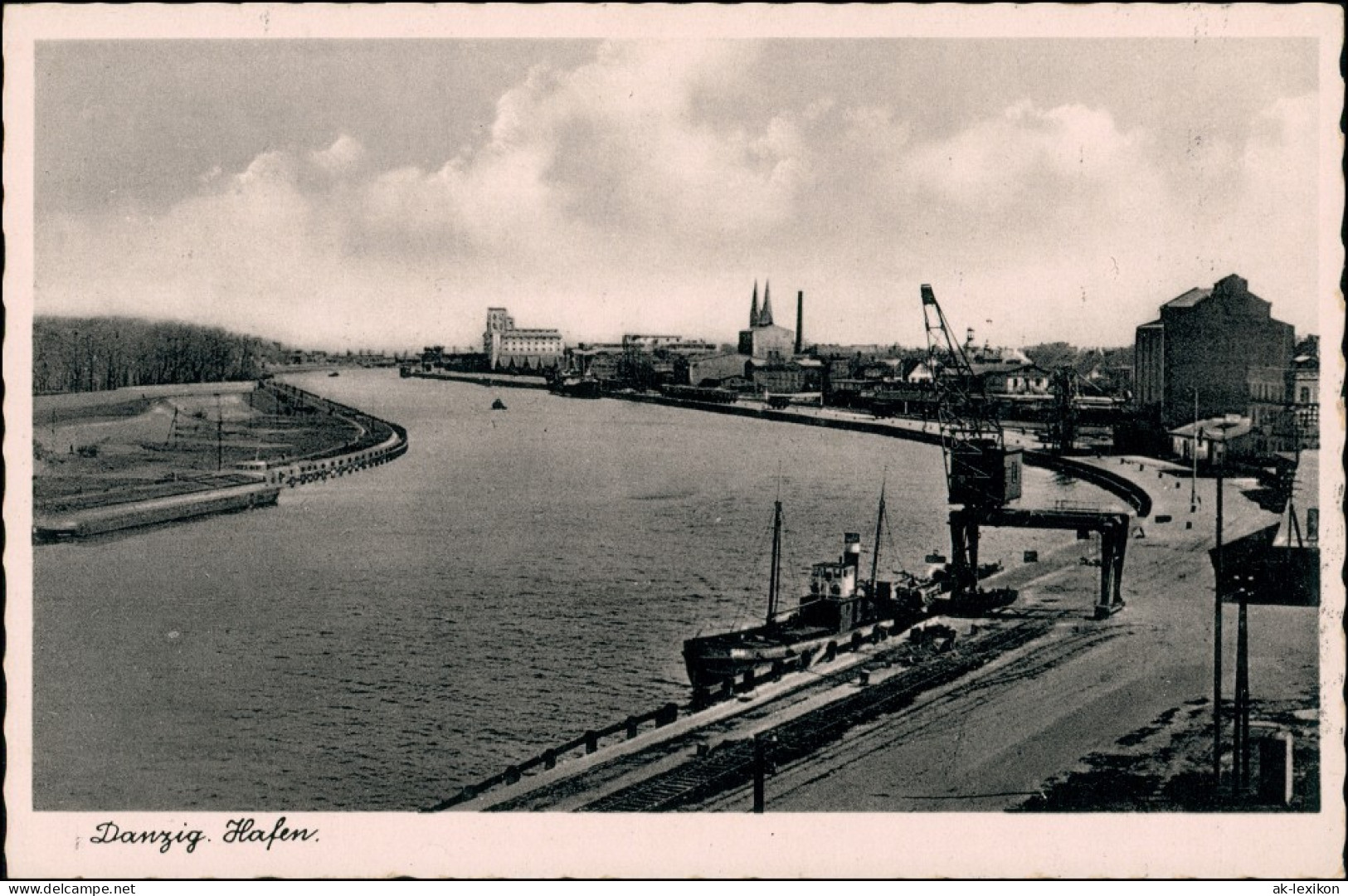 Postcard Langfuhr-Danzig Gdańsk/Gduńsk Hafen, Speicher - Krahn 1929 - Danzig