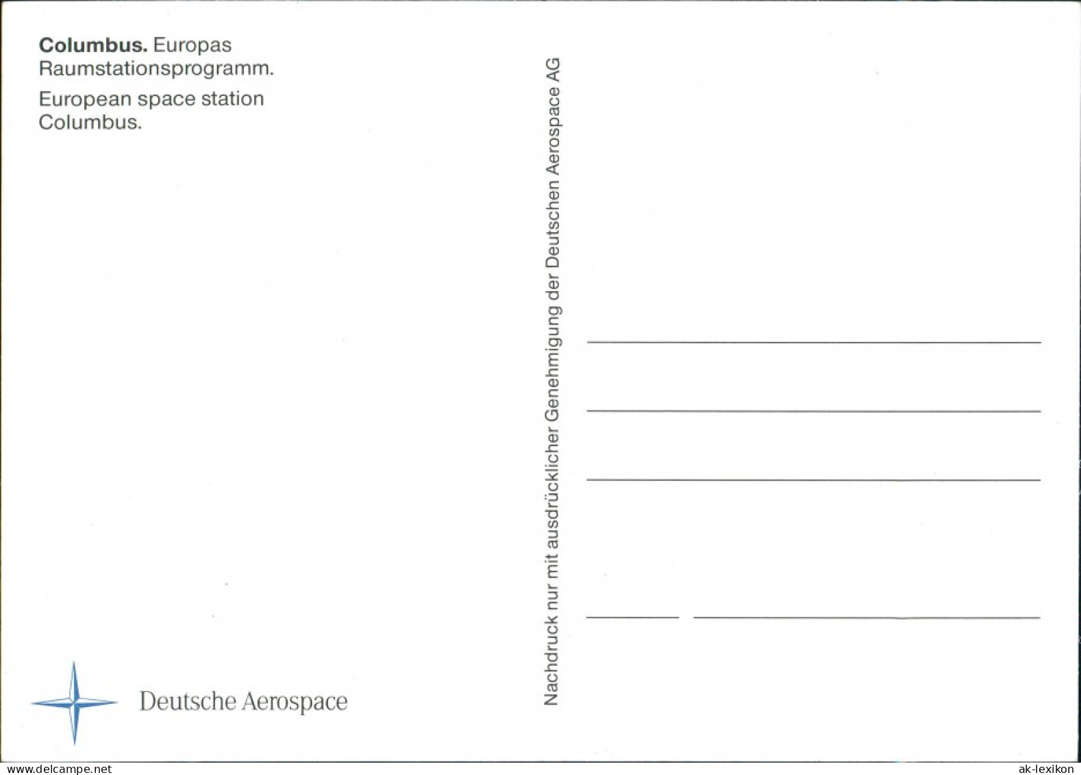 Columbus. Europas Raumstationsprogramm. Flugwesen - Raumfahrt 1993 - Raumfahrt