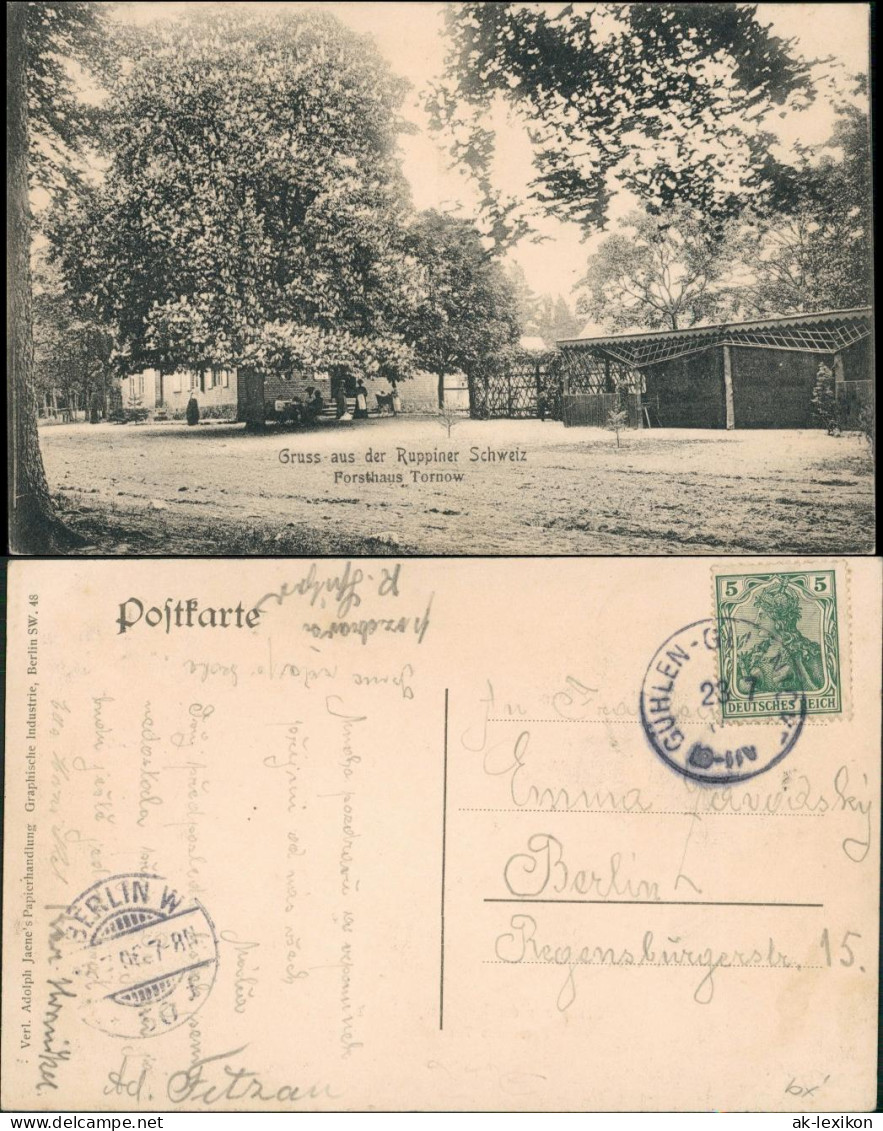 Ansichtskarte Gühlen-Glienicke-Neuruppin Forsthaus Tornow 1923 - Neuruppin