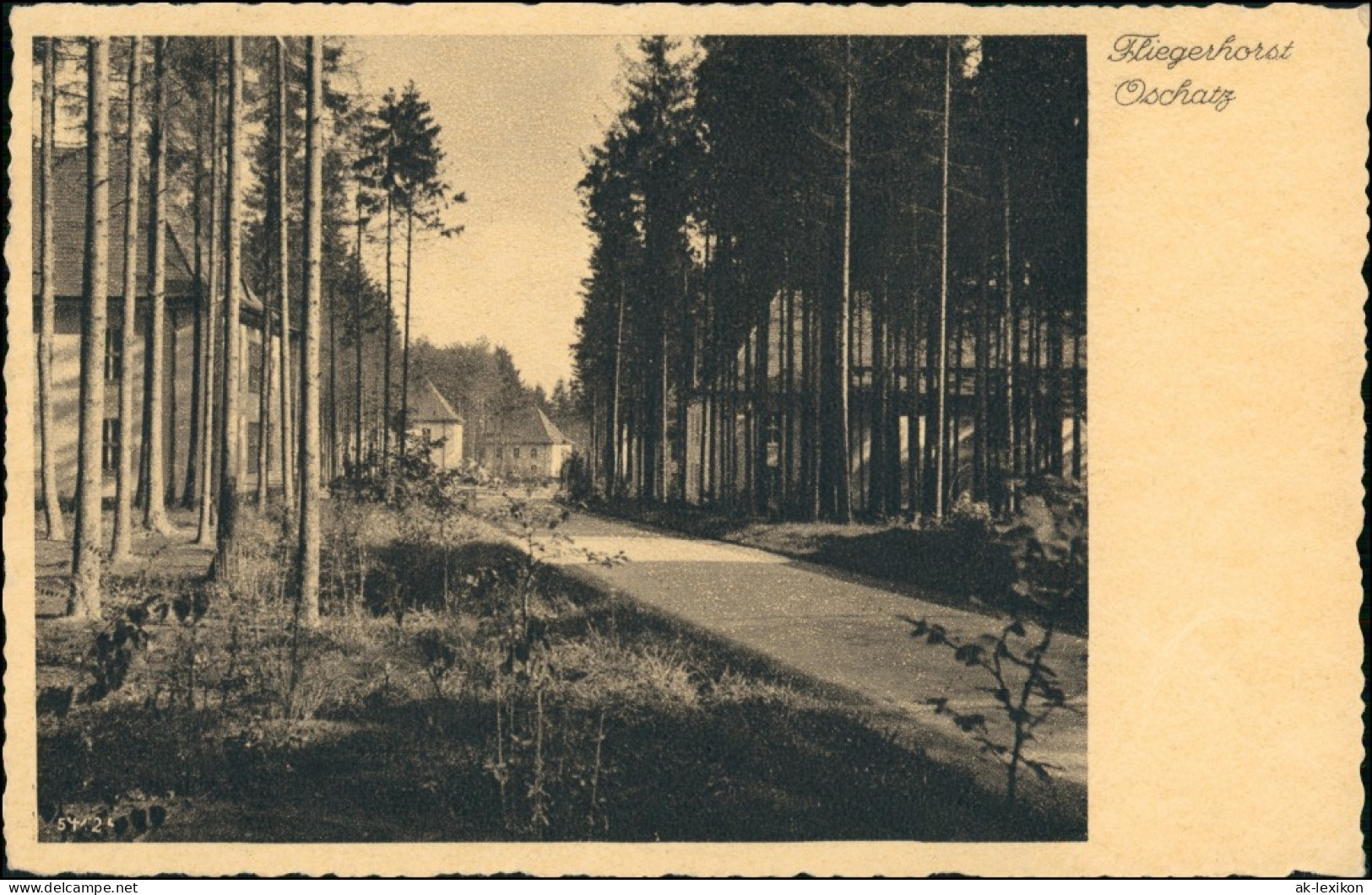 Ansichtskarte Oschatz Partie Im Fliegerhorst Kaserne 1935 - Oschatz