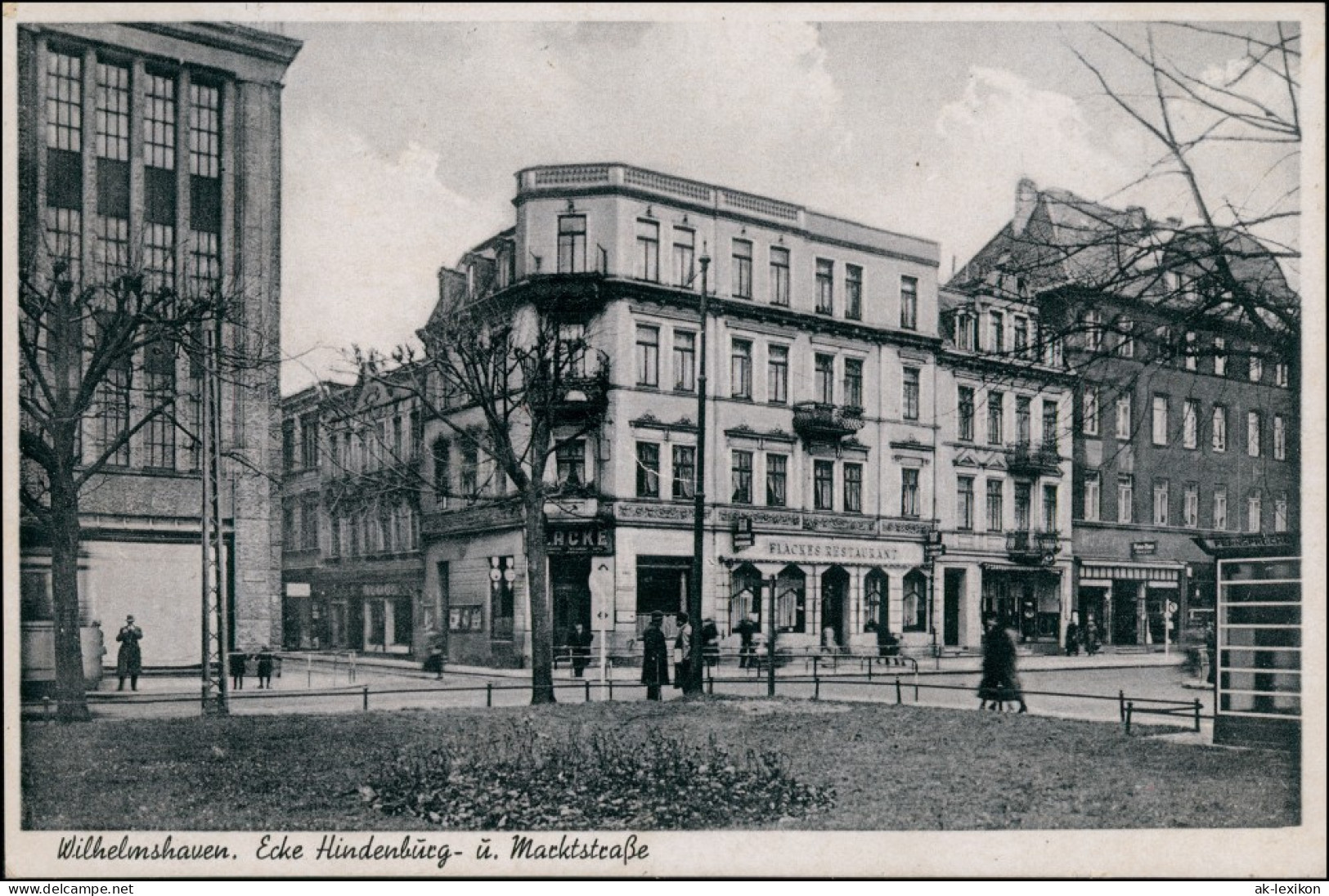 Ansichtskarte Wilhelmshaven Ecke Hindenburg- U. Marktstraße 1941 - Wilhelmshaven