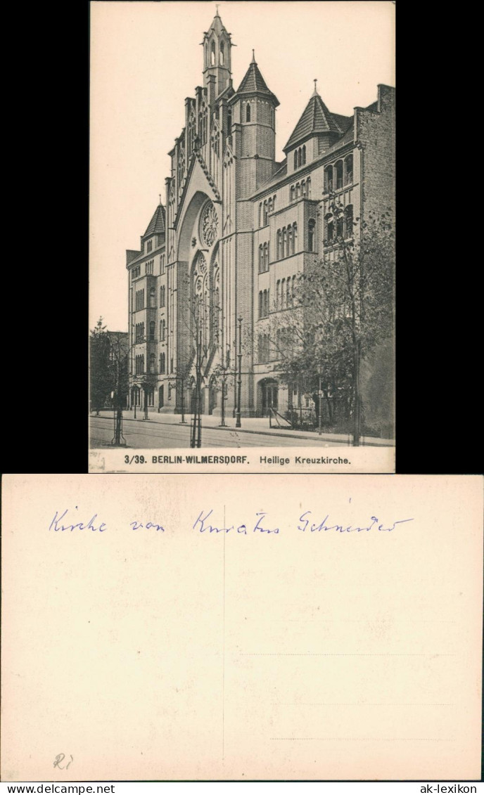 Ansichtskarte Wilmersdorf-Berlin Heilige Kreuzkirche 1913 - Wilmersdorf