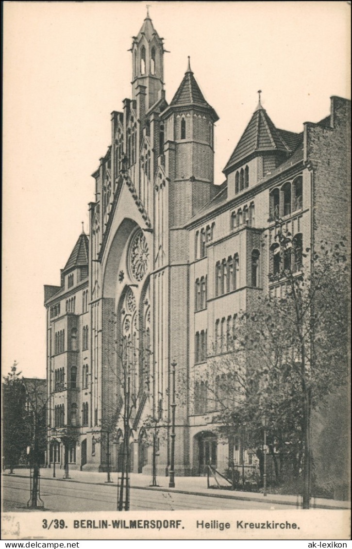 Ansichtskarte Wilmersdorf-Berlin Heilige Kreuzkirche 1913 - Wilmersdorf