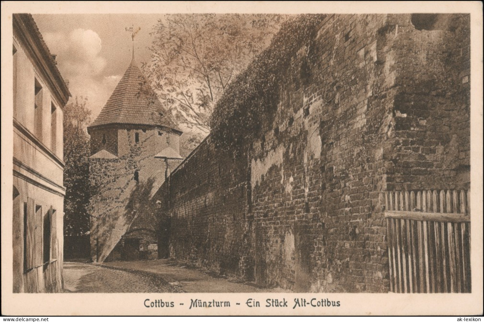 Ansichtskarte Cottbus Münzturm - Alt Cottbus 1922 - Cottbus