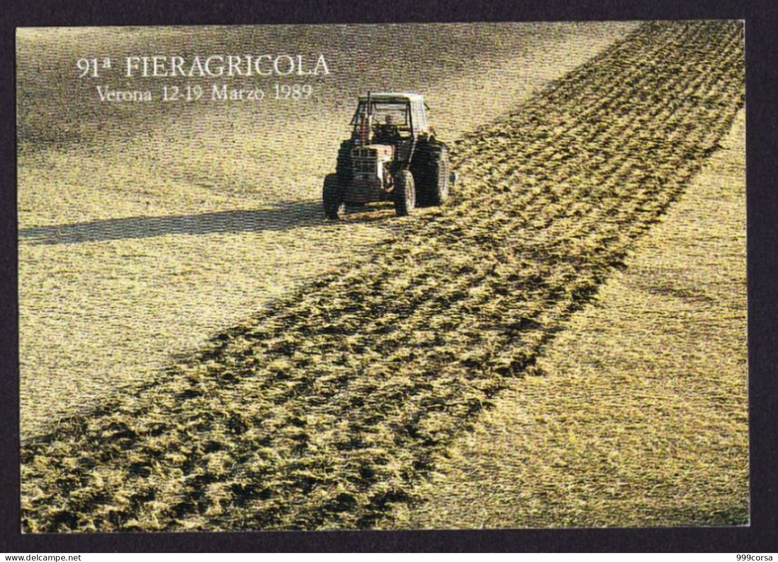 Italia, Agricoltura, 91^ Fieragricola Verona, Annullo Speciale Verona 12-3-1989 (2scan) - 1981-90: Marcophilia