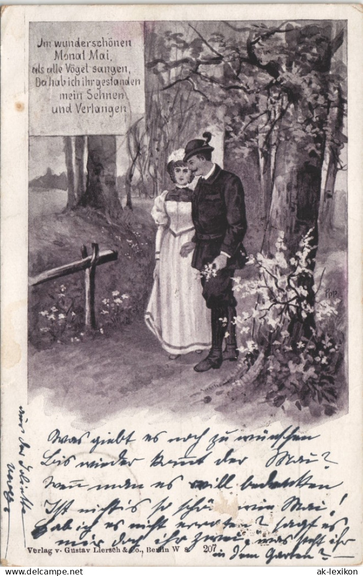 Ansichtskarte  Monat Mai, Förster Und Frau 1898 - Couples