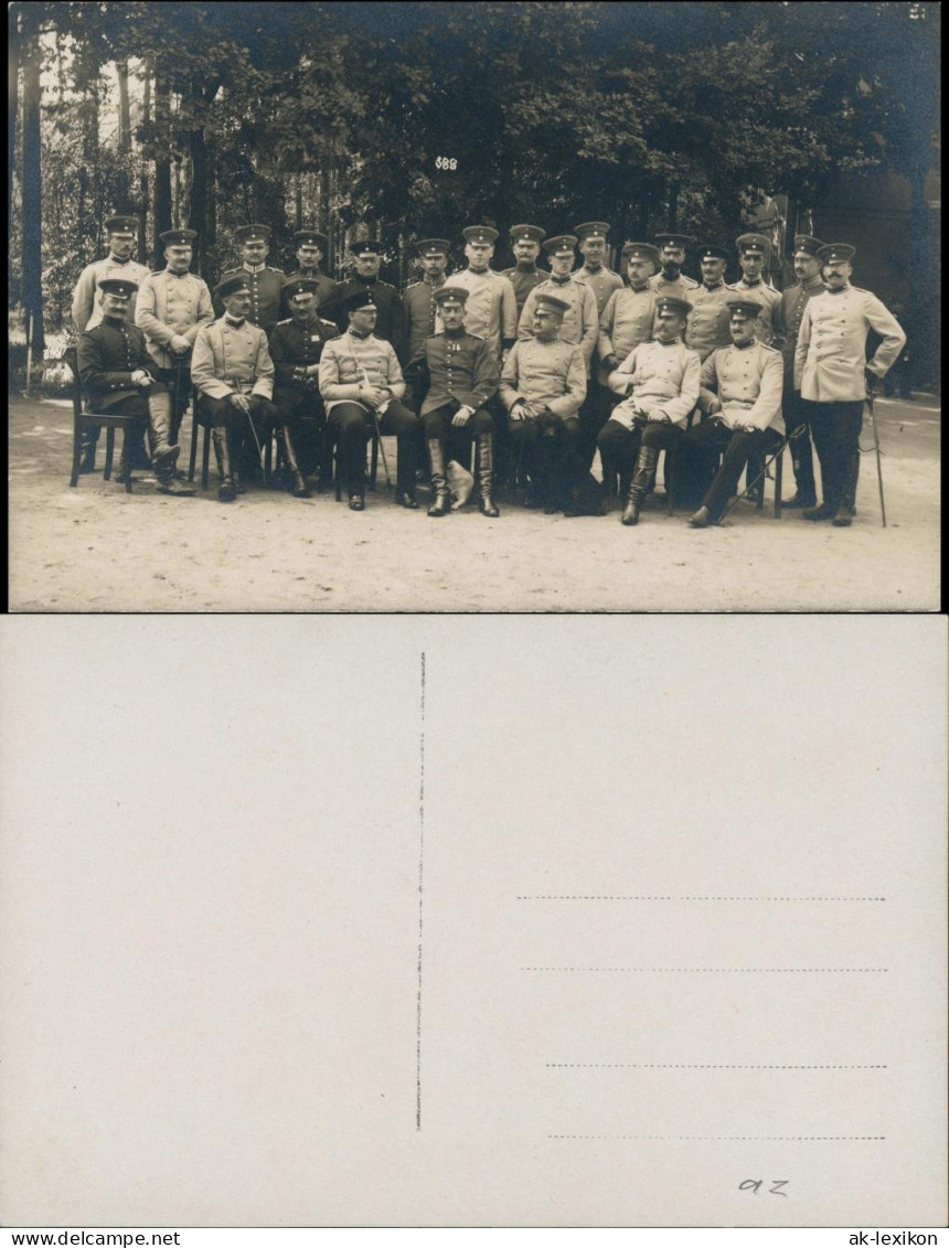 Königsbrück Kinspork Gruppenbild Ranghohe Soldaten Militaria 1913 Privatfoto - Königsbrück