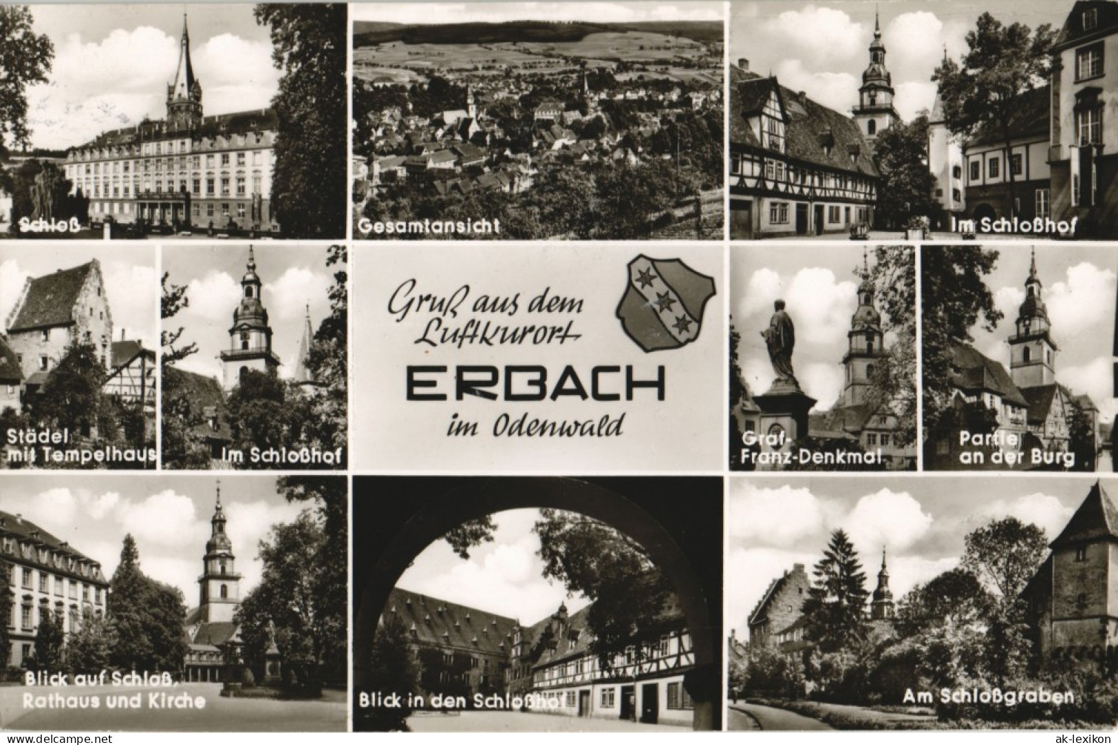 Erbach (Odenwald) Mehrbild-AK Ua. Mit Schloß, Burg, Städel, Rathaus Uvm. 1975 - Erbach