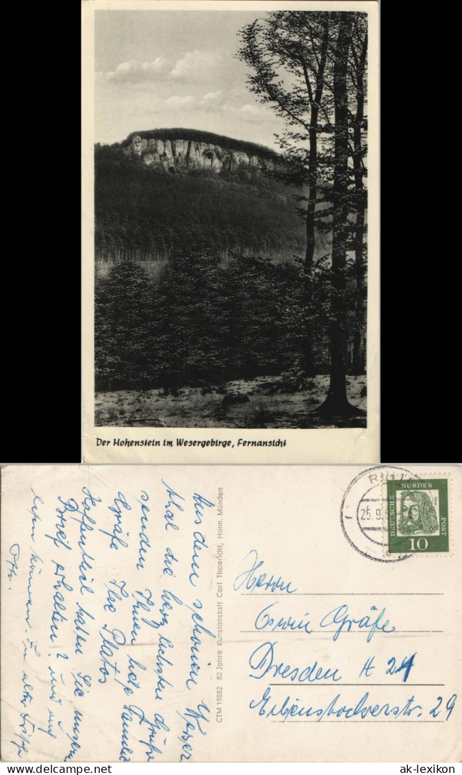 Hohenstein Im Wesergebirge, Fernansicht, Stimmungsbild Natur & Landschaft 1960 - Non Classificati