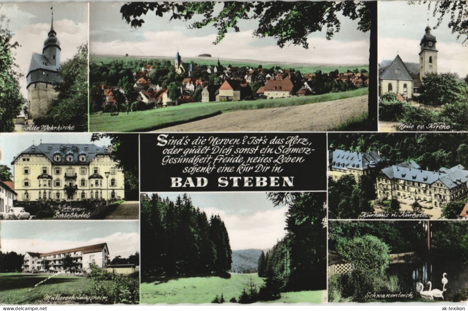 Bad Steben Stadtteilansichten Ua. Schloß-Hotel, Wehrkirche, Kurhaus Uvm. 1959 - Bad Steben