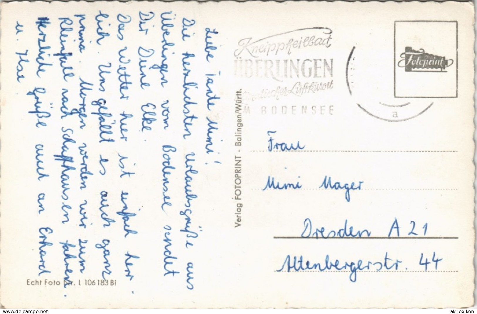 Überlingen Stadtteilansichten Und Angler (schöner Frau, Humoristik) 1960 - Überlingen