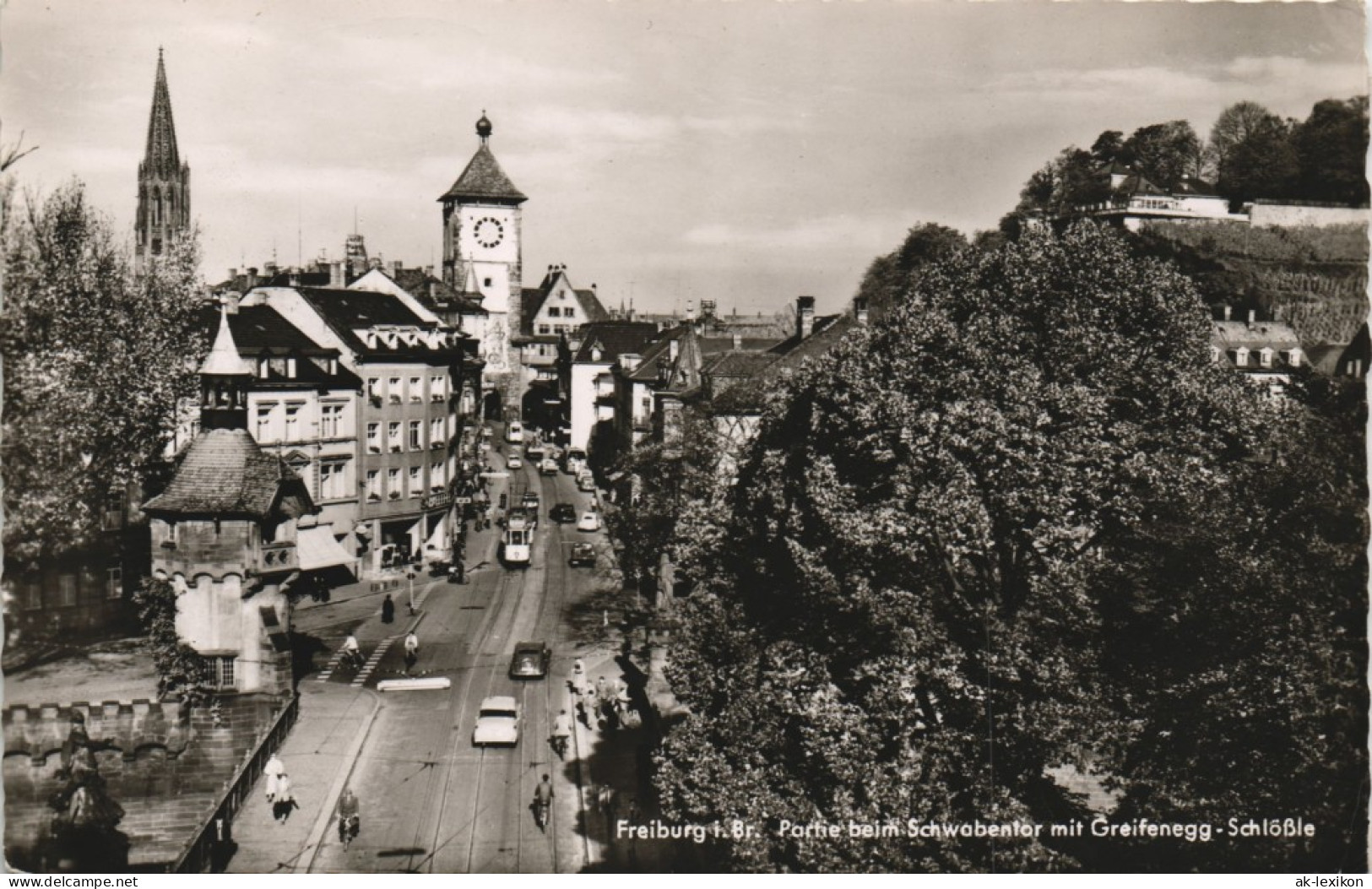 Freiburg Im Breisgau Partie Beim Schwabentor Mit Greifenegg-Schlößle 1955 - Freiburg I. Br.