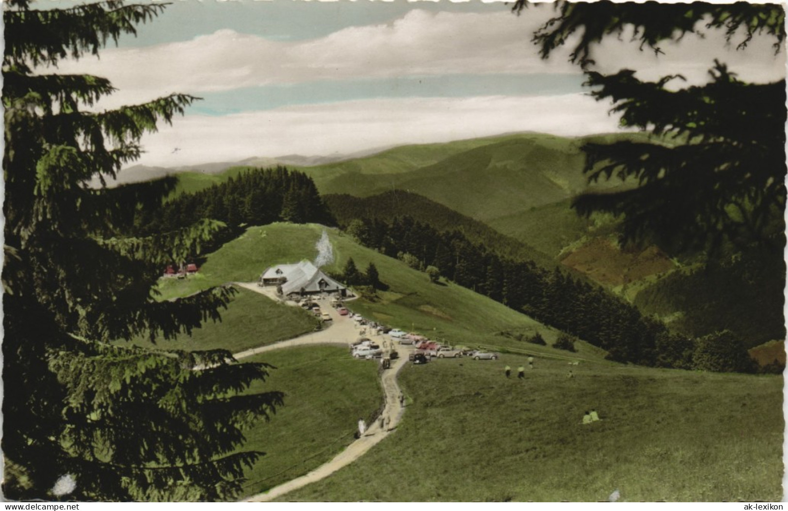 Münstertal/Schwarzwald Bergwirtschaft KALBELESCHEUER Inh.  Riesterer Post  1960 - Muenstertal