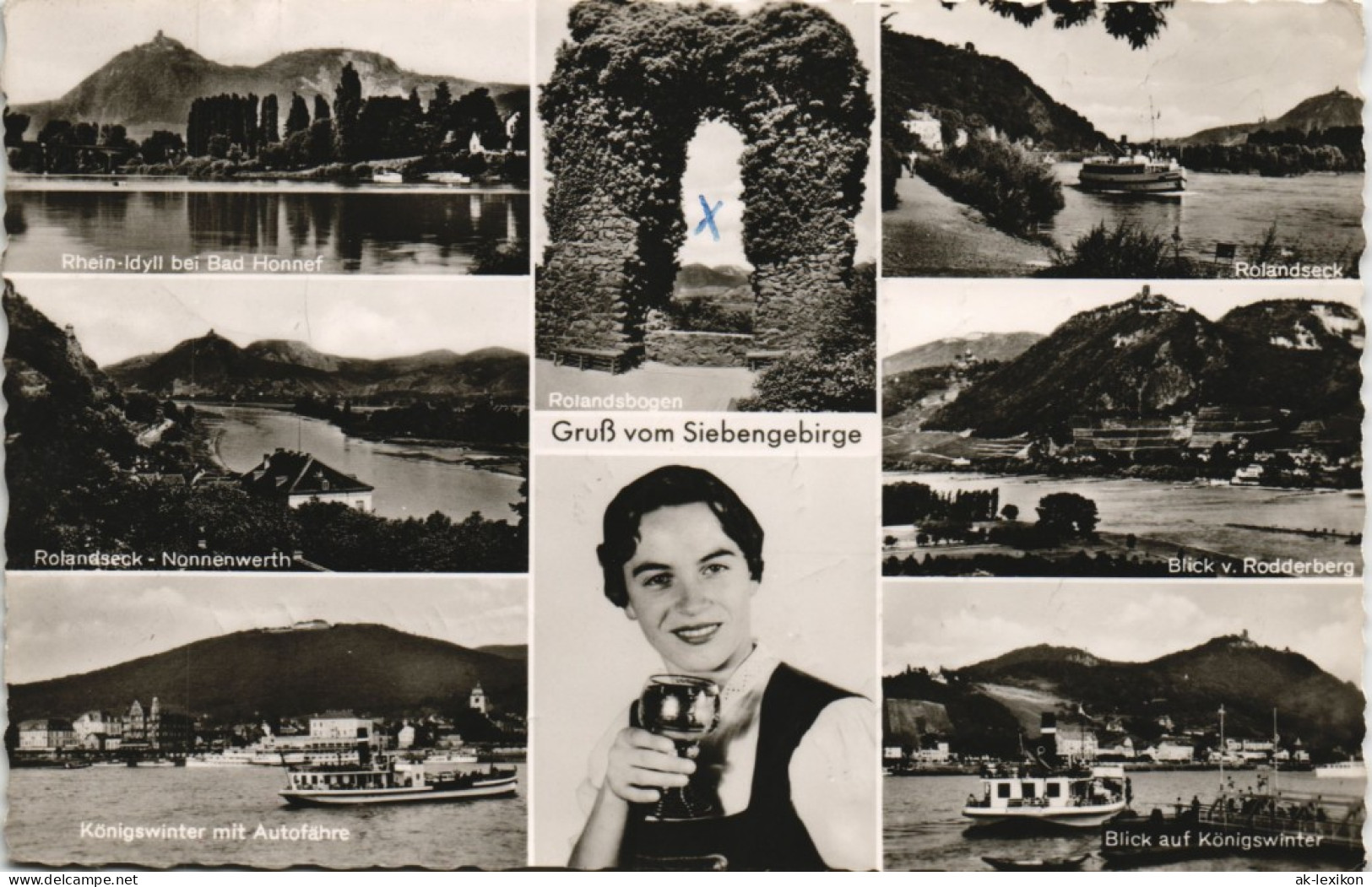 Königswinter Siebengebirge Mehrbild-AK Mit Rhein Motiven Div. Orte 1965 - Koenigswinter