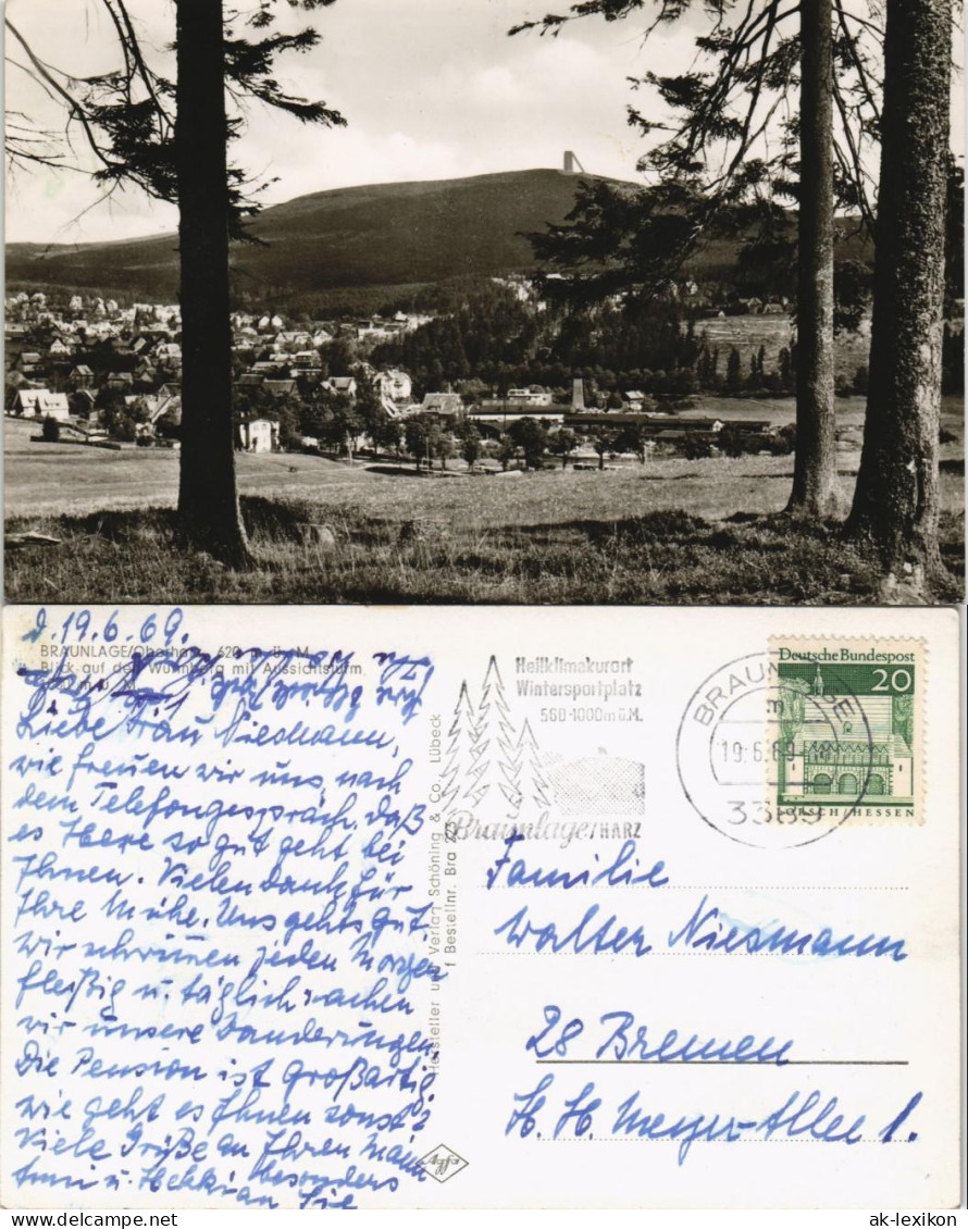 Ansichtskarte Braunlage Panorama Fernansicht 1969 - Braunlage