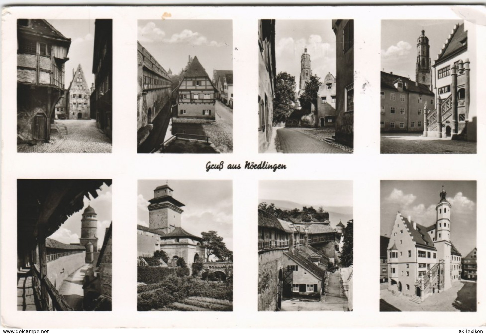 Ansichtskarte Nördlingen Mehrbild-AK Mit 8 Stadtteilansichten 1985 - Noerdlingen