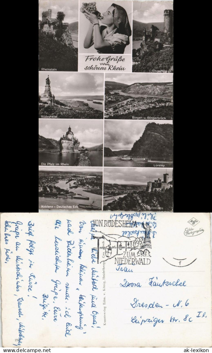 Gruss Vom RHEIN, Mehrbild-AK Div. Orte Ua. Loreley, Bingen Uvm. 1960 - Non Classificati