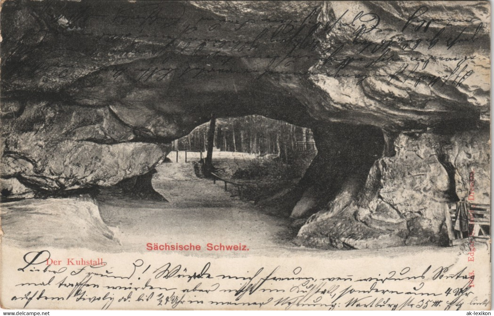 Kirnitzschtal-Sebnitz Kuhstall, Himmelsleiter - Sächsische Schweiz 1901 - Kirnitzschtal