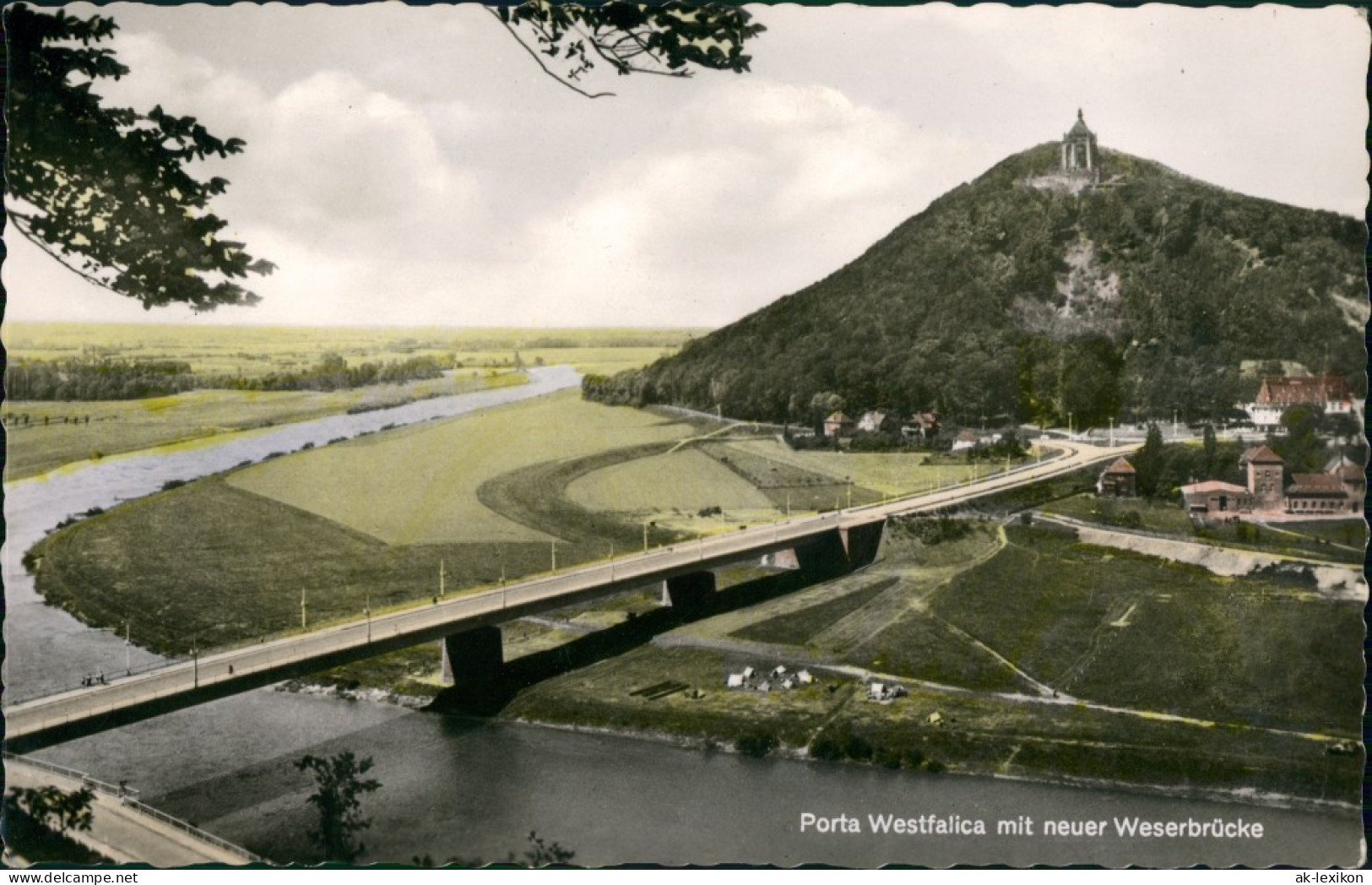 Ansichtskarte Porta Westfalica Neue Weserbrücke - Color Foto 1961 - Porta Westfalica