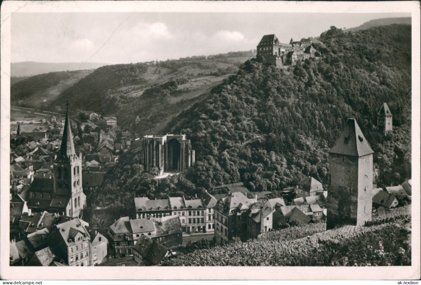 Ansichtskarte Bacharach Panorama-Ansicht Der Stadt Am Rhein 1950 - Bacharach