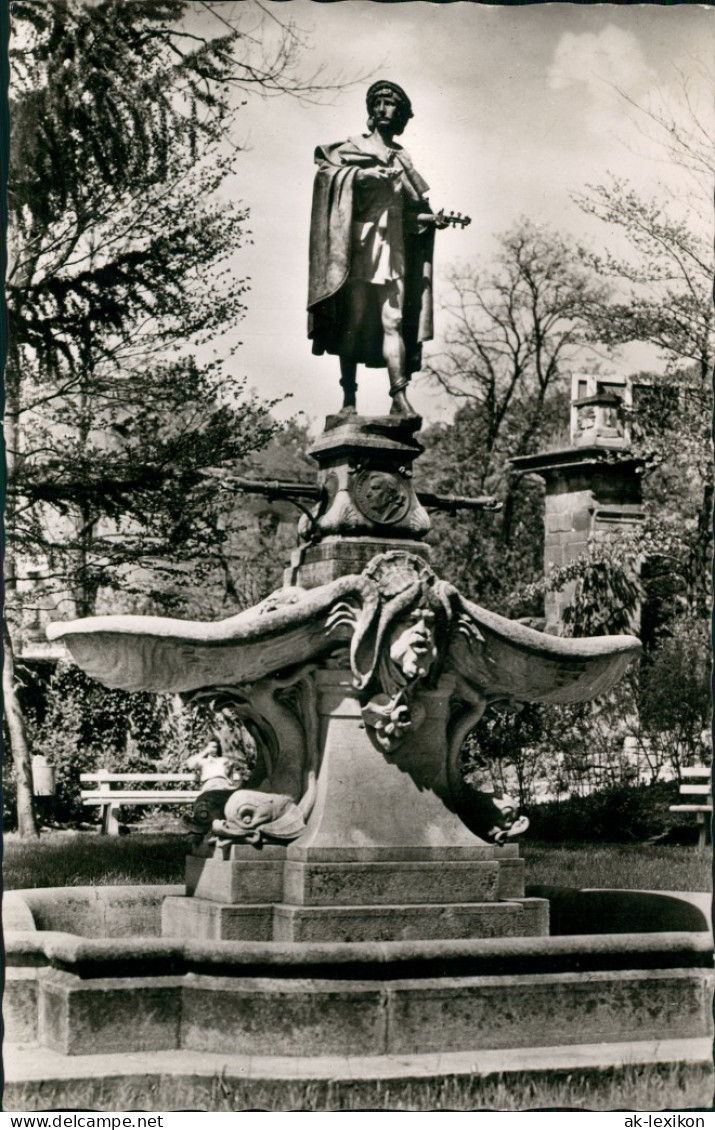 Ansichtskarte Schwäbisch Gmünd Stadtgarten Mit Denkmal 1960 - Schwaebisch Gmünd