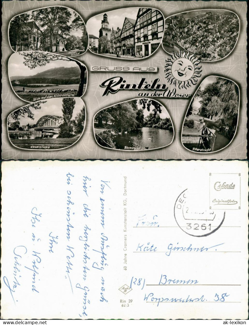 Ansichtskarte Rinteln Stadtteilansichten Mehrbild-Gruss-Aus-Postkarte 1962 - Rinteln