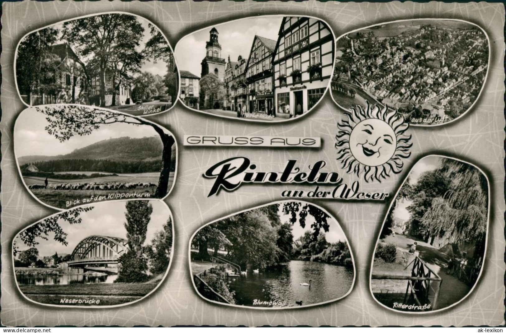 Ansichtskarte Rinteln Stadtteilansichten Mehrbild-Gruss-Aus-Postkarte 1962 - Rinteln