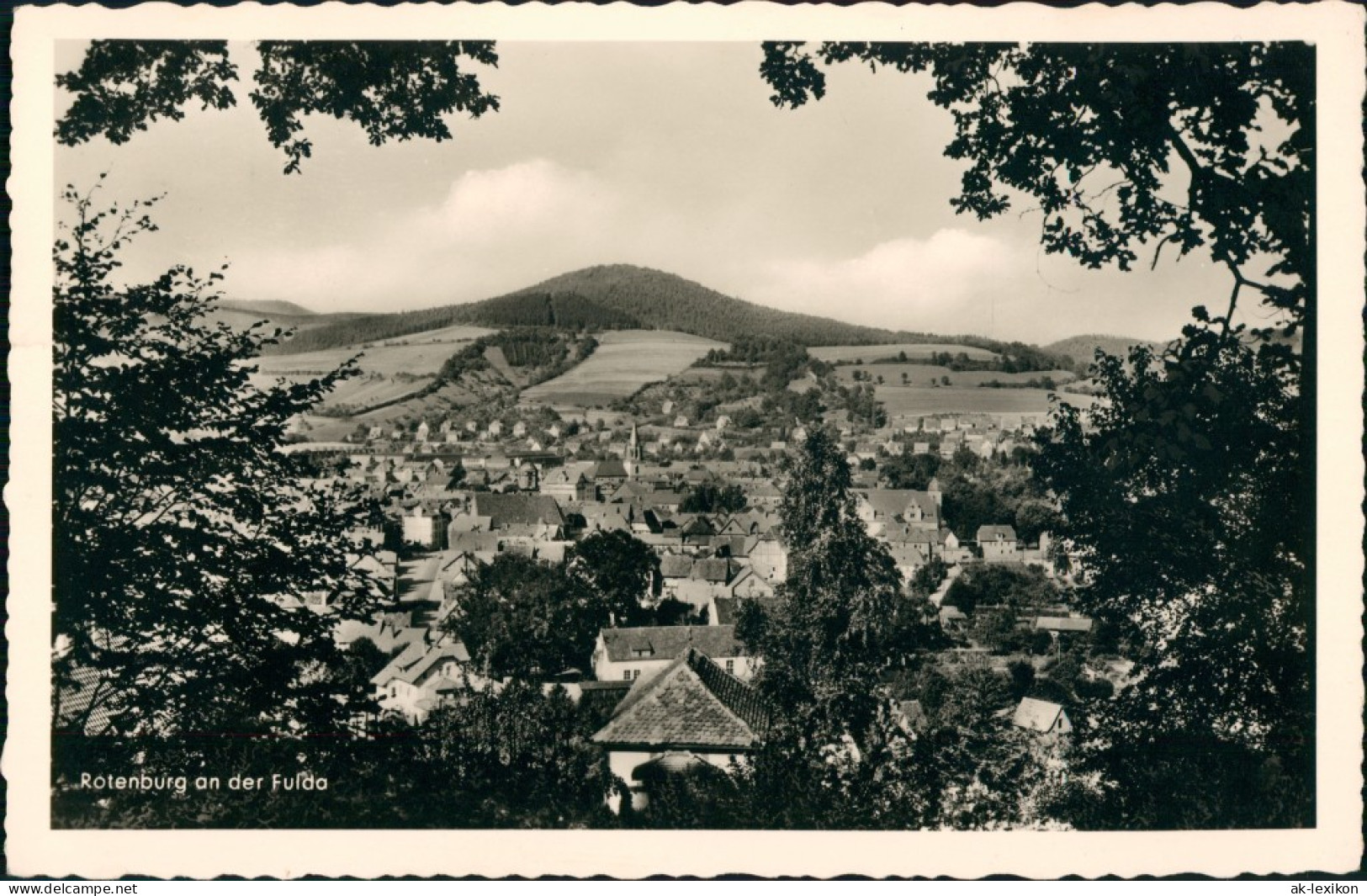 Ansichtskarte Rotenburg A. D. Fulda Rotenburg (Fulda) Stadt Panorama 1955 - Rotenburg