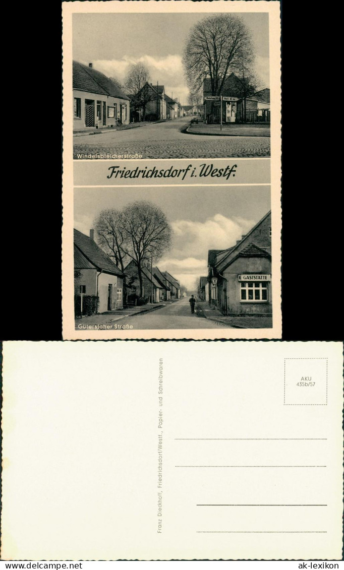 Friedrichsdorf Westfalen Gütersloh 2 Bild Gütersloher Windelsbleichstraße 1952 - Gütersloh