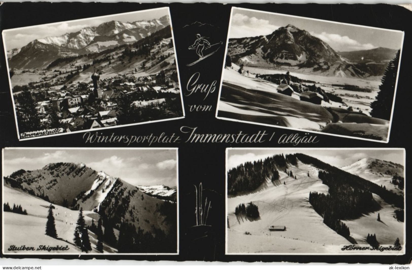 Ansichtskarte Immenstadt (Allgäu) 4 Bild : Winteransichten 1961 - Immenstadt