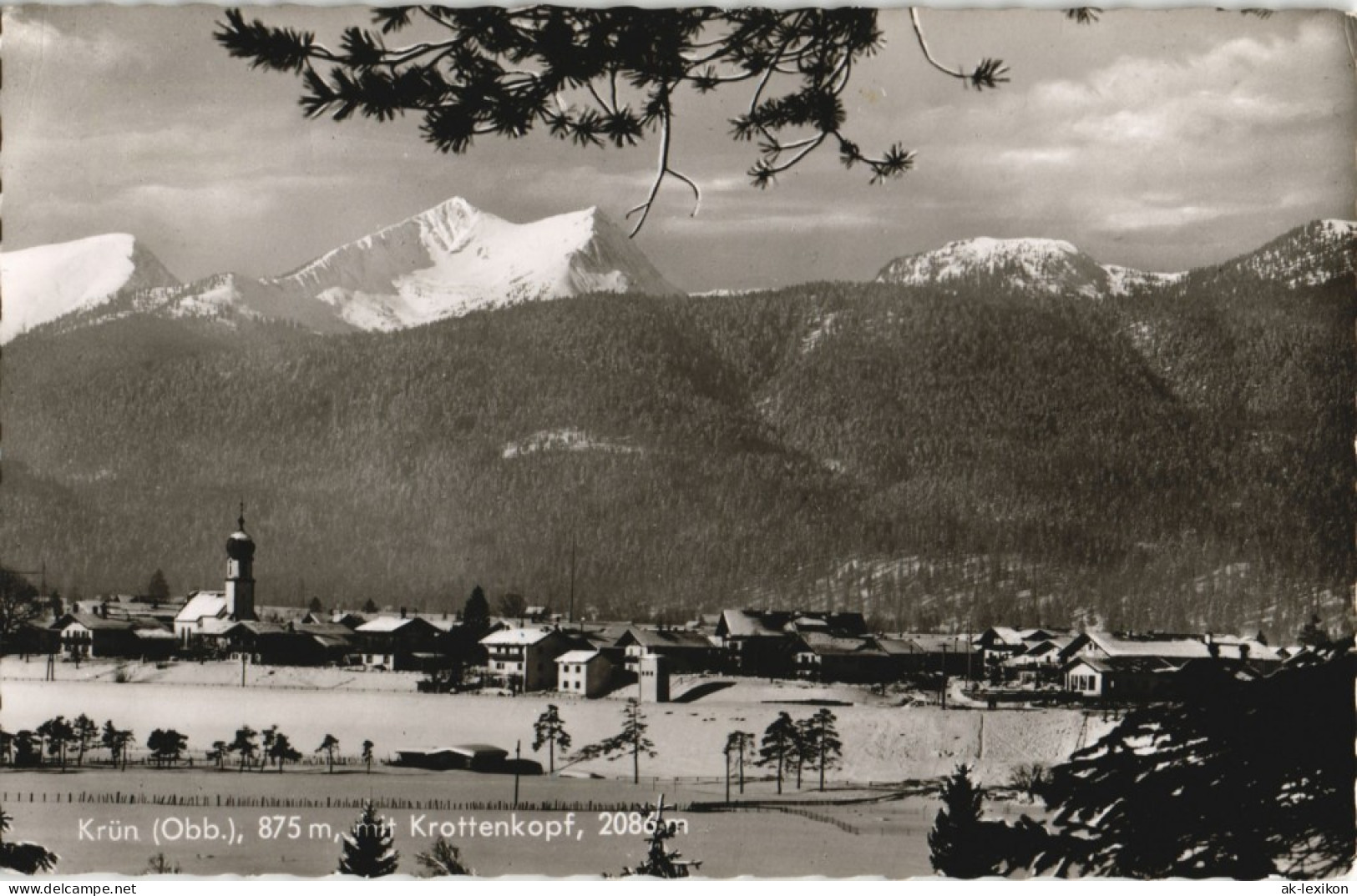 Ansichtskarte Krün (Krünn)-Mittenwald Stadt Im Winter 1965 - Mittenwald