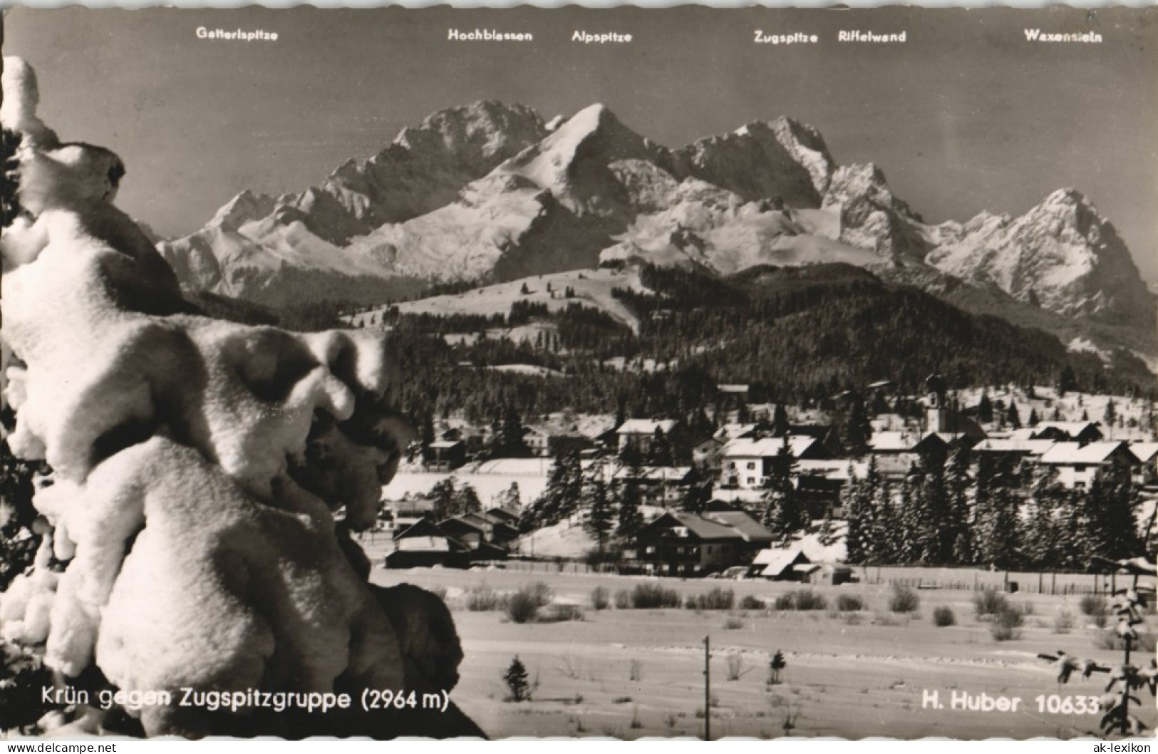 Ansichtskarte Krün (Krünn)-Mittenwald Stadt Und Berge Im Winter 1965 - Mittenwald
