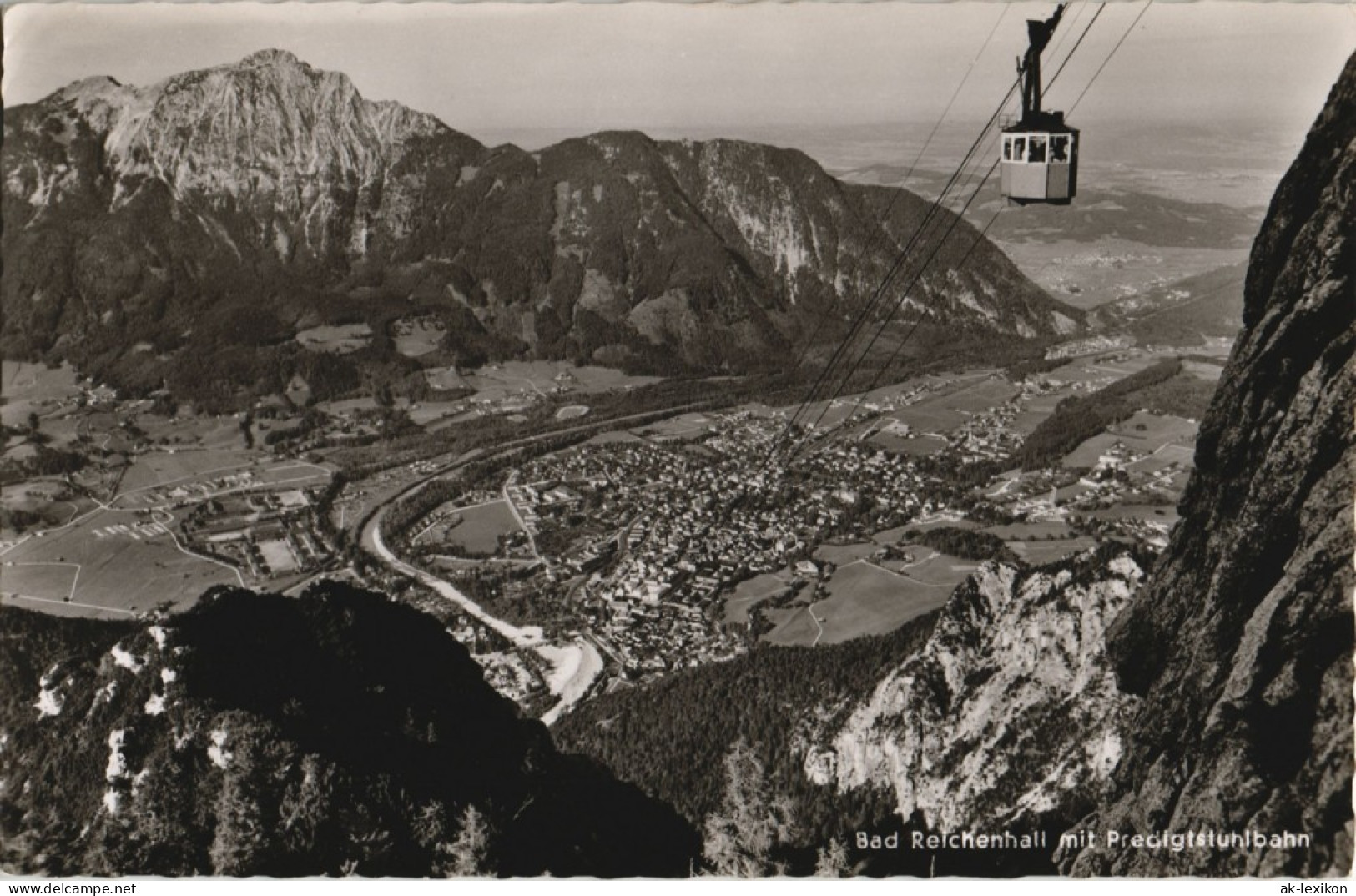 Ansichtskarte Bad Reichenhall Stadt Und Seilbahn 1963 - Bad Reichenhall