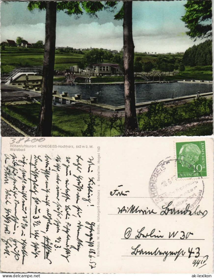 Ansichtskarte Hohegeiß-Braunlage Schwimmbad - Color Foto 1957 - Braunlage