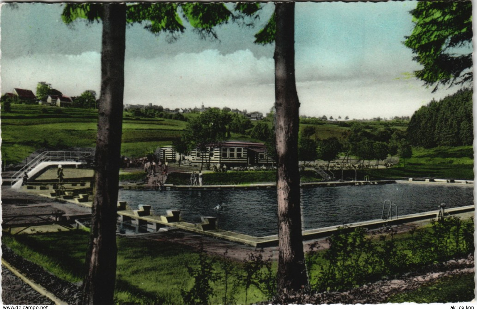 Ansichtskarte Hohegeiß-Braunlage Schwimmbad - Color Foto 1957 - Braunlage