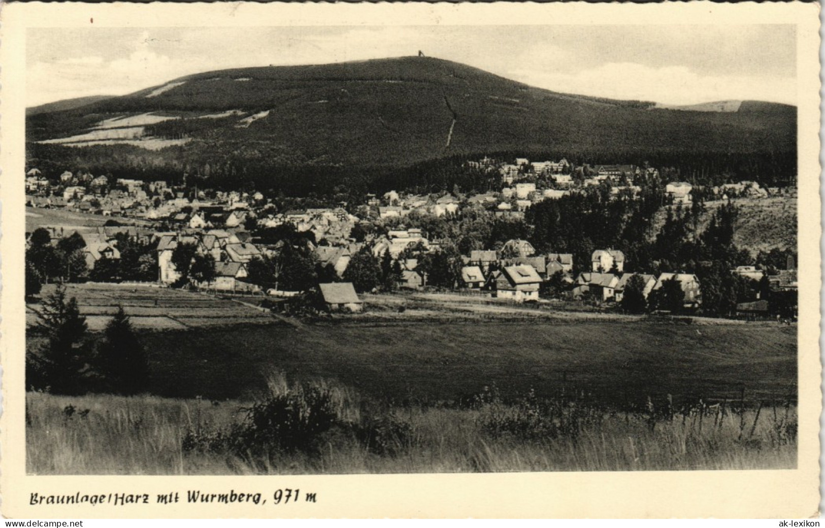 Ansichtskarte Braunlage Stadt Mit Wurmberg 1961 - Braunlage