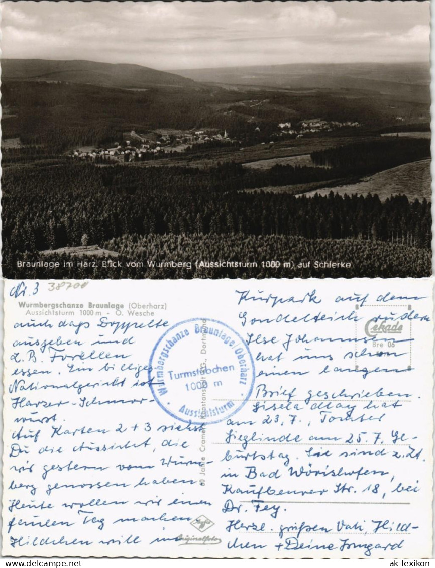 Ansichtskarte Braunlage Wurmbergschanze 1962 - Braunlage