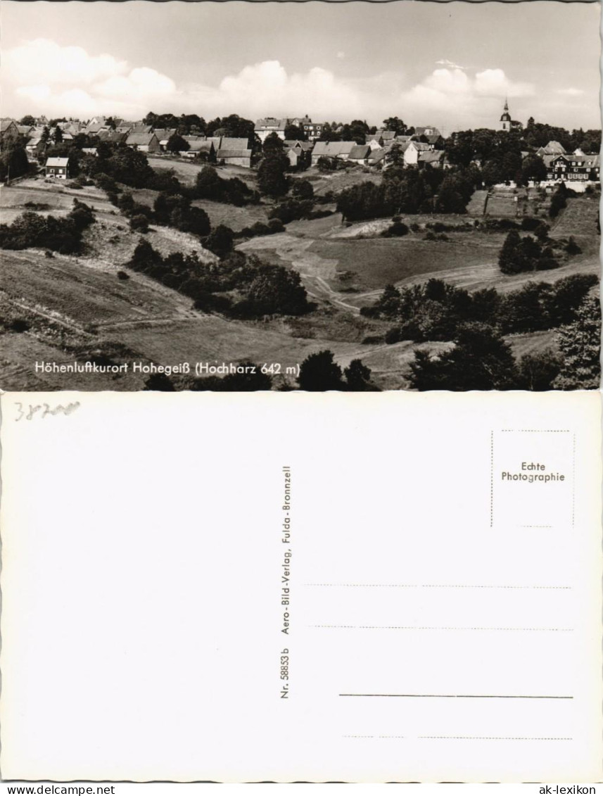 Ansichtskarte Hohegeiß-Braunlage Stadtpartie 1961 - Braunlage