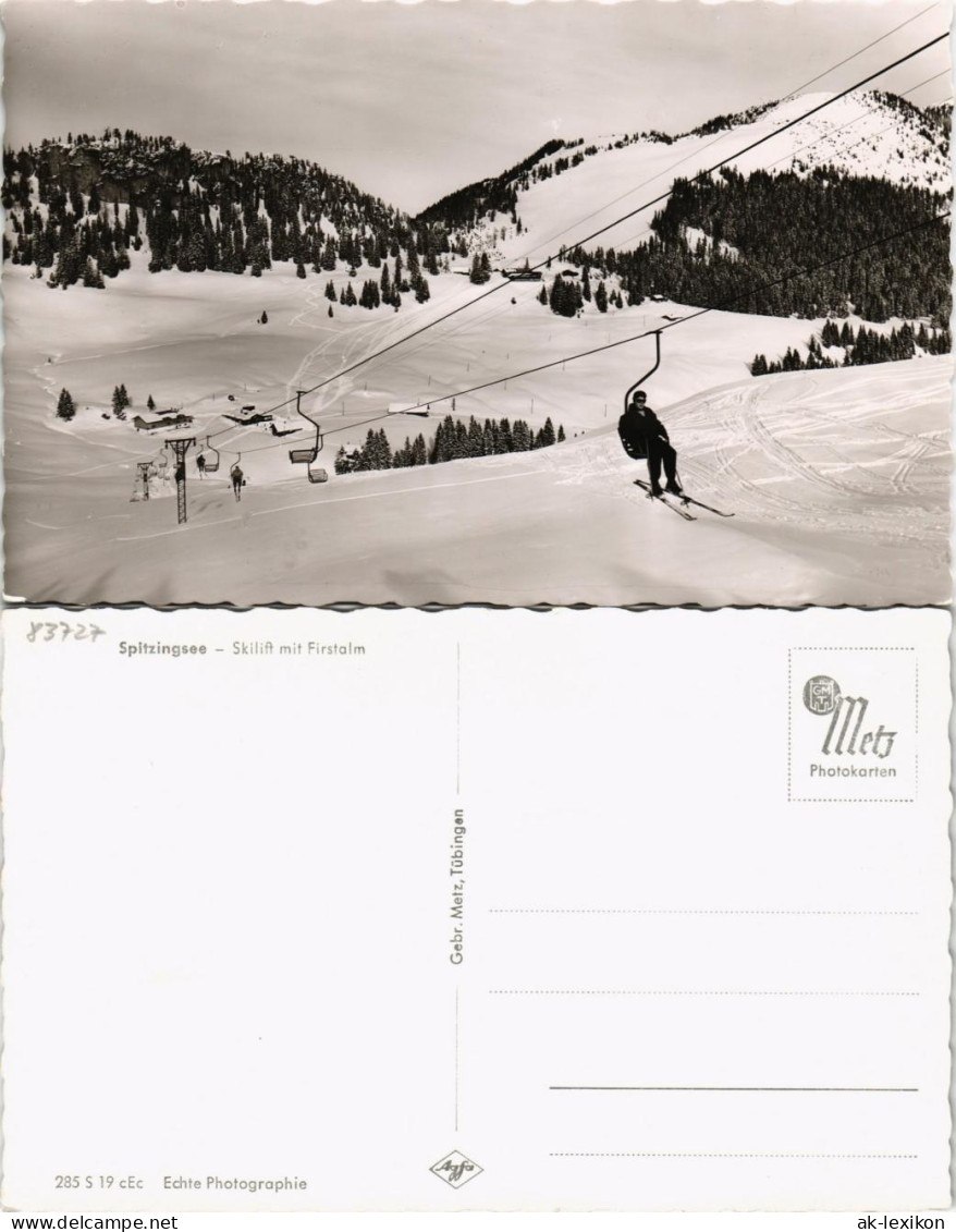 Ansichtskarte Spitzingsee-Schliersee Spitzingsee - Skilift Mit Firstalm 1963 - Schliersee