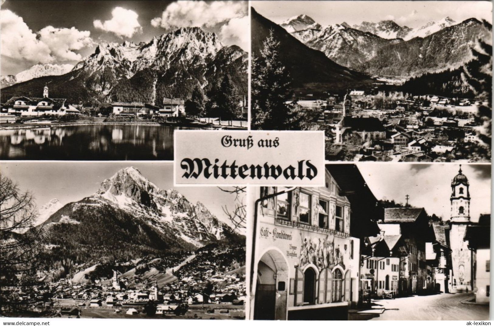 Ansichtskarte Mittenwald Mehrbild-AK Mit 4 Stadtteilansichten 1960 - Mittenwald