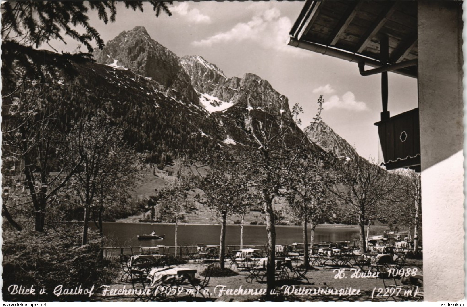 Mittenwald Blick V. Gasthof Ferchensee Auf See U. Wetterstein 1960 - Mittenwald