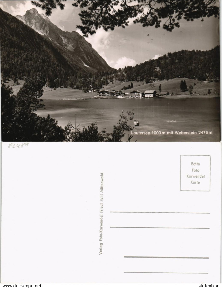 Ansichtskarte .Bayern Lautersee Blick Auf Wetterstein Wettersteingebirge 1960 - Mittenwald