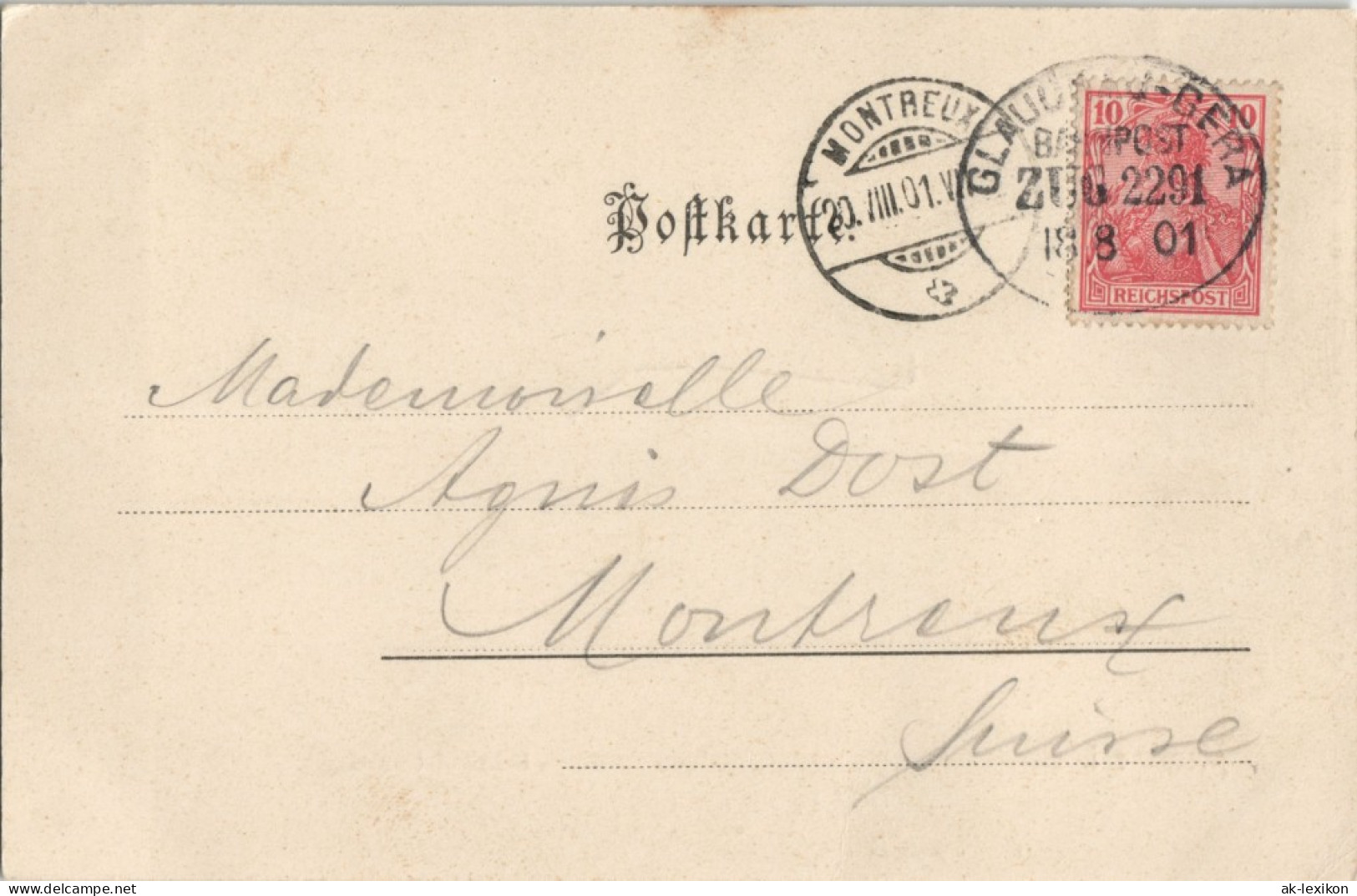 Ansichtskarte Meerane Bahnhofstraße Gel. Bahnpost Glauchau Gera 1901 - Meerane