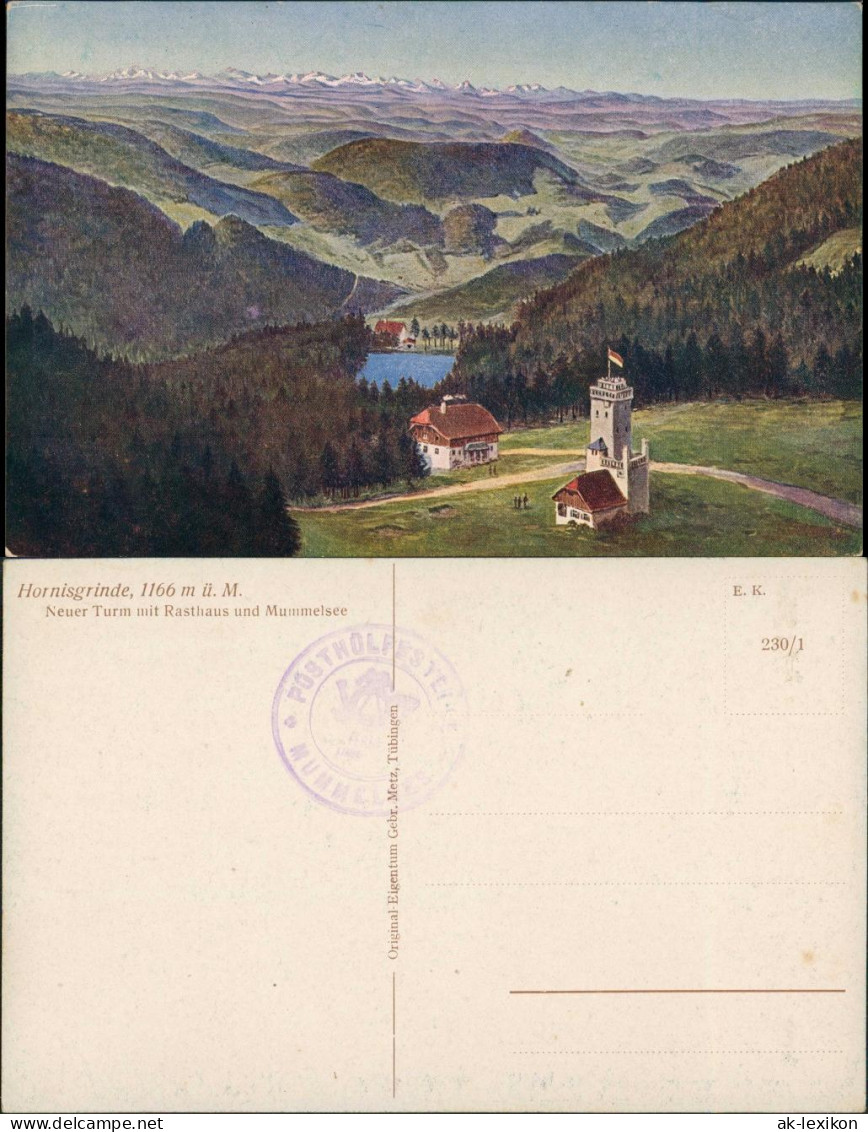 Ansichtskarte Achern Hornisgrinde (Berg) - Künstlerkarte Turm 1912 - Achern