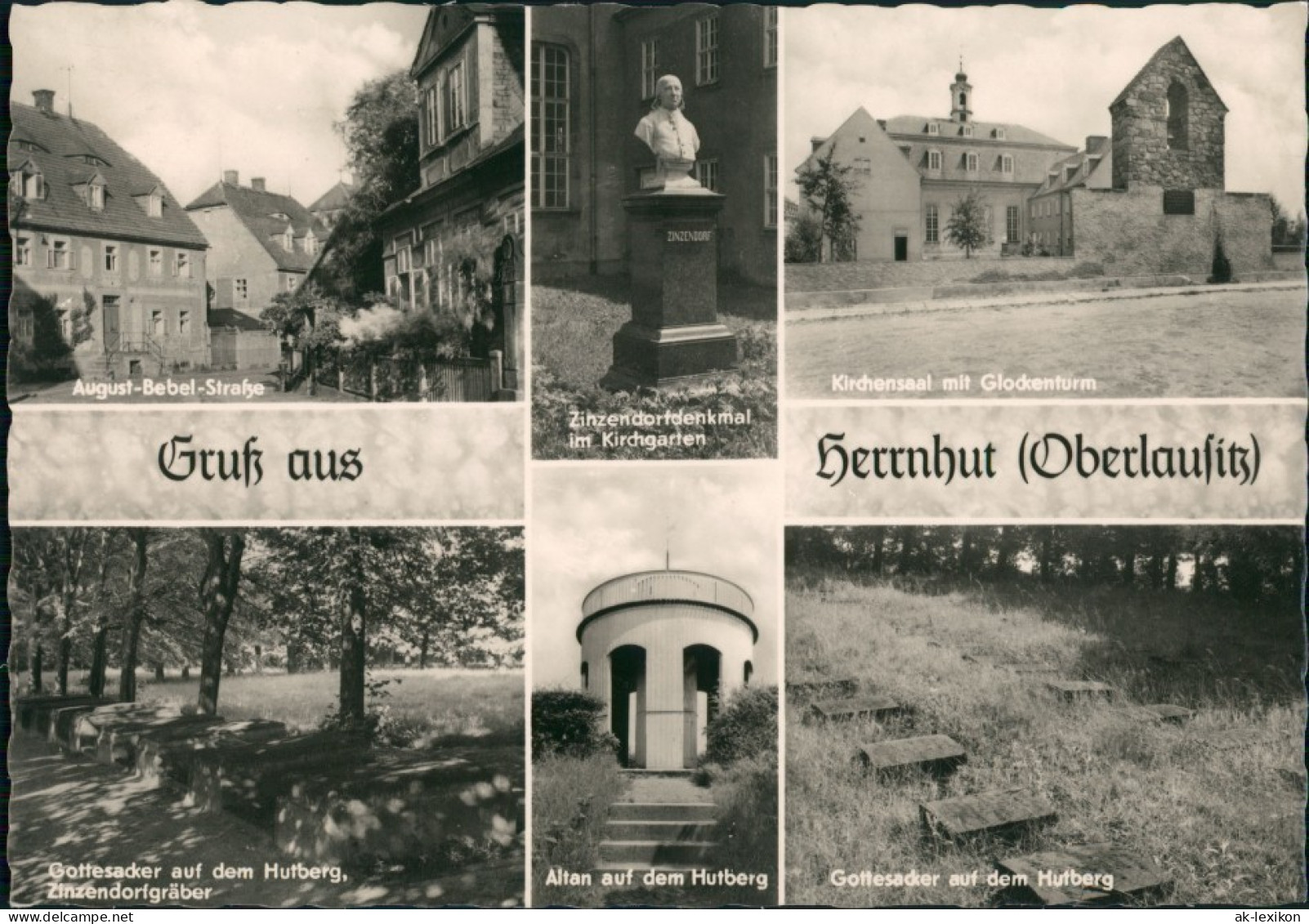 Herrnhut DDR Mehrbild-AK Mit Straßen, Gottesacker Hutberg Uvm. 1960 - Herrnhut