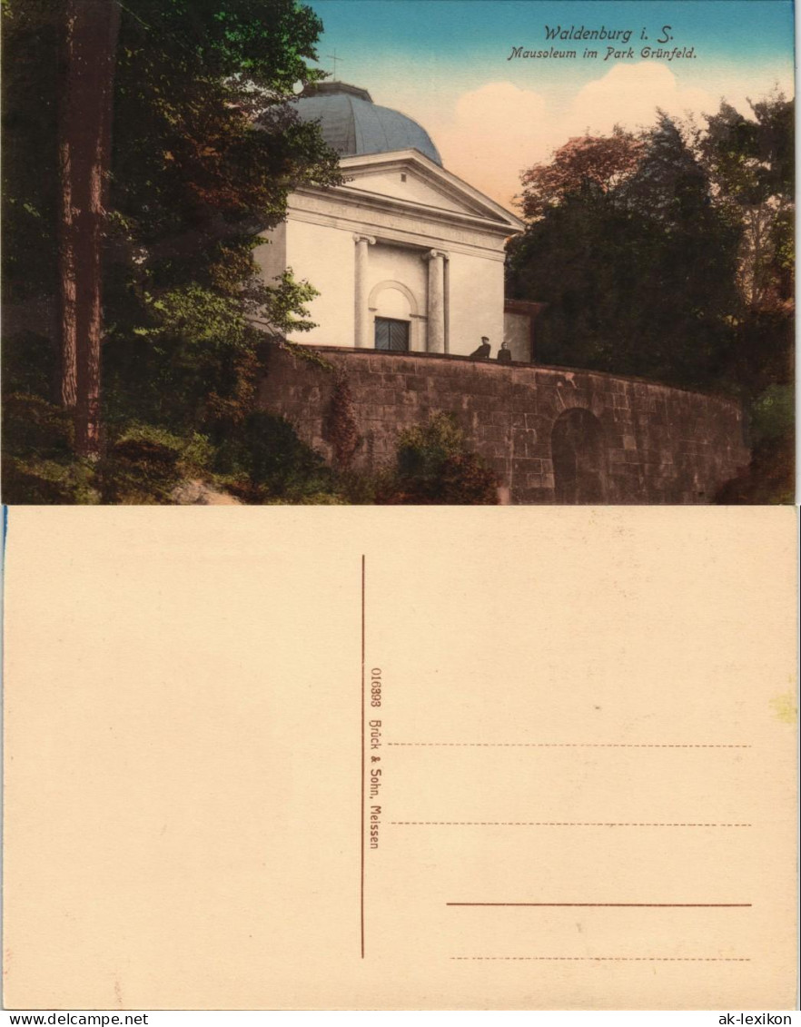 Waldenburg (Sachsen) Fürstlicher Park Grünfeld - Mausoleum 1911 - Waldenburg (Sachsen)
