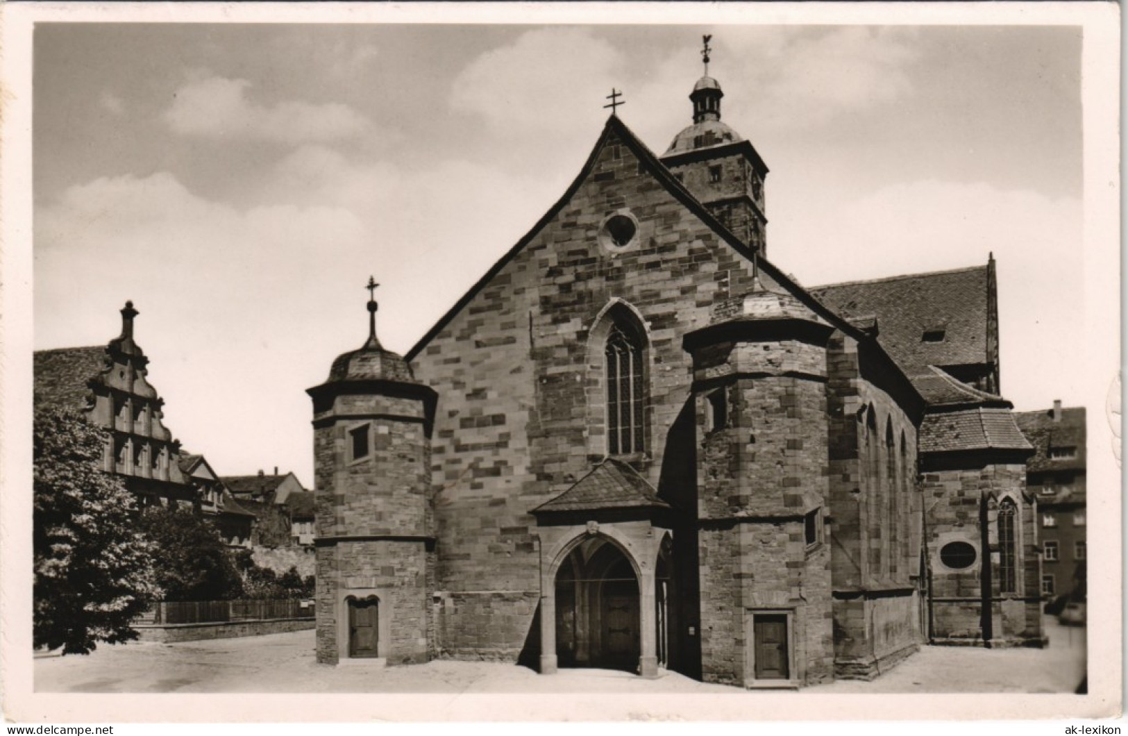 Ansichtskarte Schweinfurt Johanniskirche Mit Altem Gymnasium 1951 - Schweinfurt