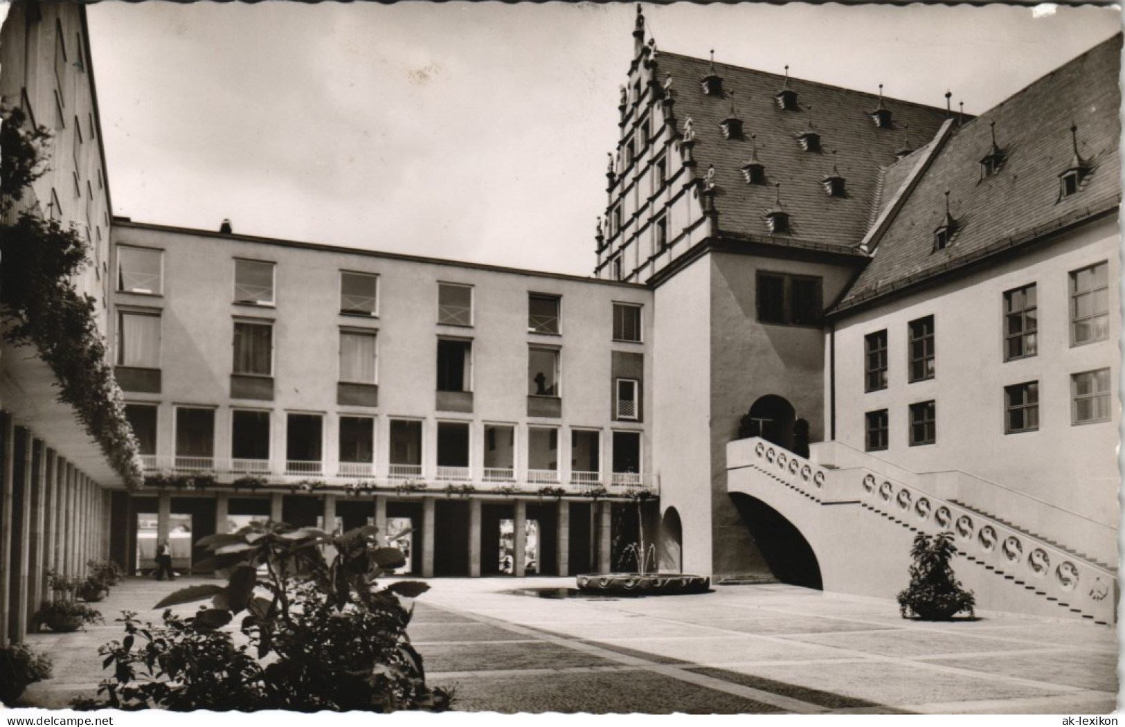 Ansichtskarte Schweinfurt Rathaus - Innenhof 1964 - Schweinfurt