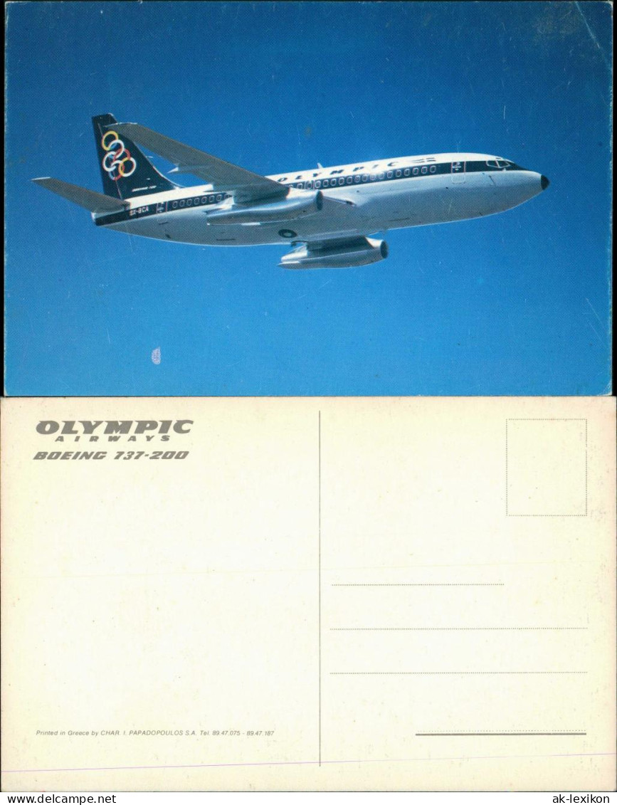Ansichtskarte  OLYMPIC BOEING 737-200 Flugwesen - Flugzeuge 1973 - 1946-....: Modern Era
